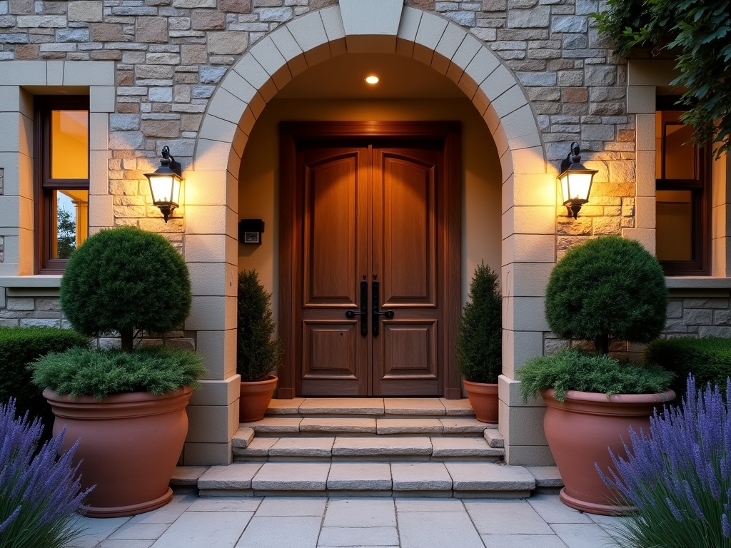 Entrée accueillante d'un gîte rural