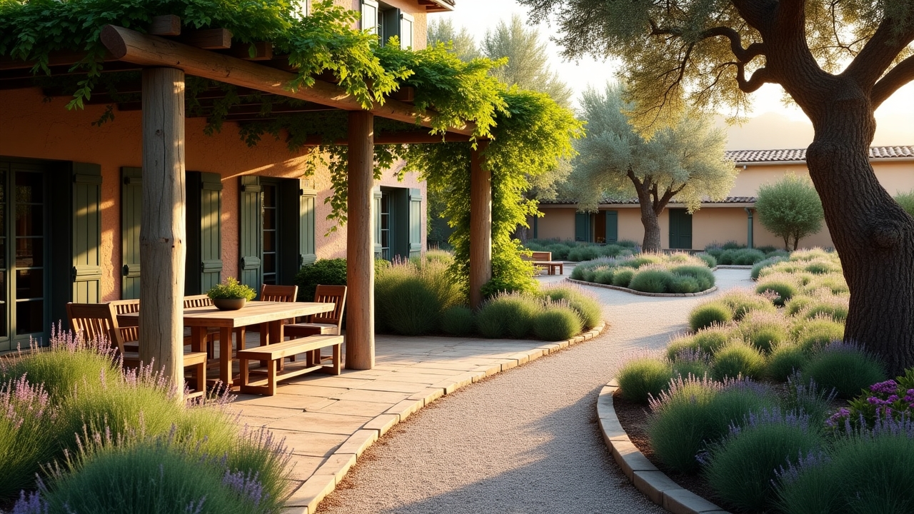 Jardin aménagé d'un gîte rural